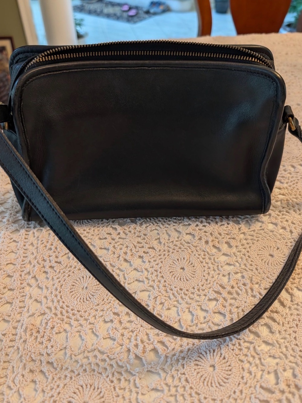 Coach Black Leather Crossbody Shoulder Bag